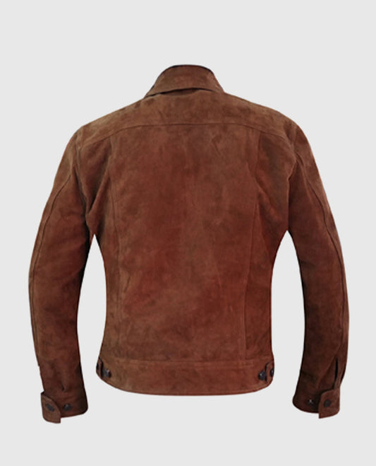 Men's Brown Suede Leather Jacket