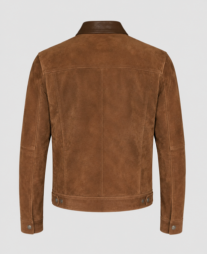 Men's Suede Brown Leather Jacket
