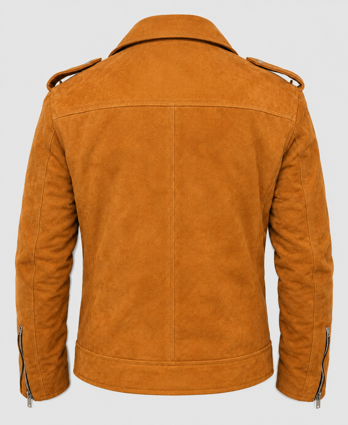 Camel Brown Biker Suede Leather Jacket