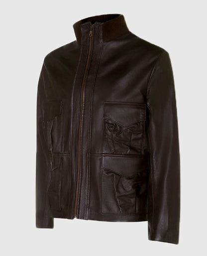 Men's Casino Royale Style Leather Jacket
