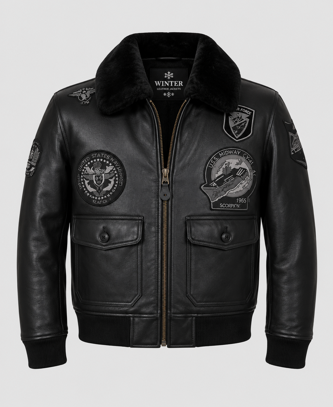 Men's G-1 Wings of Gold Leather Jacket
