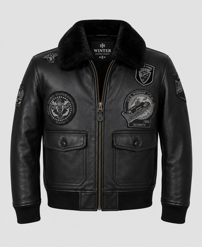 Men's G-1 Wings of Gold Leather Jacket