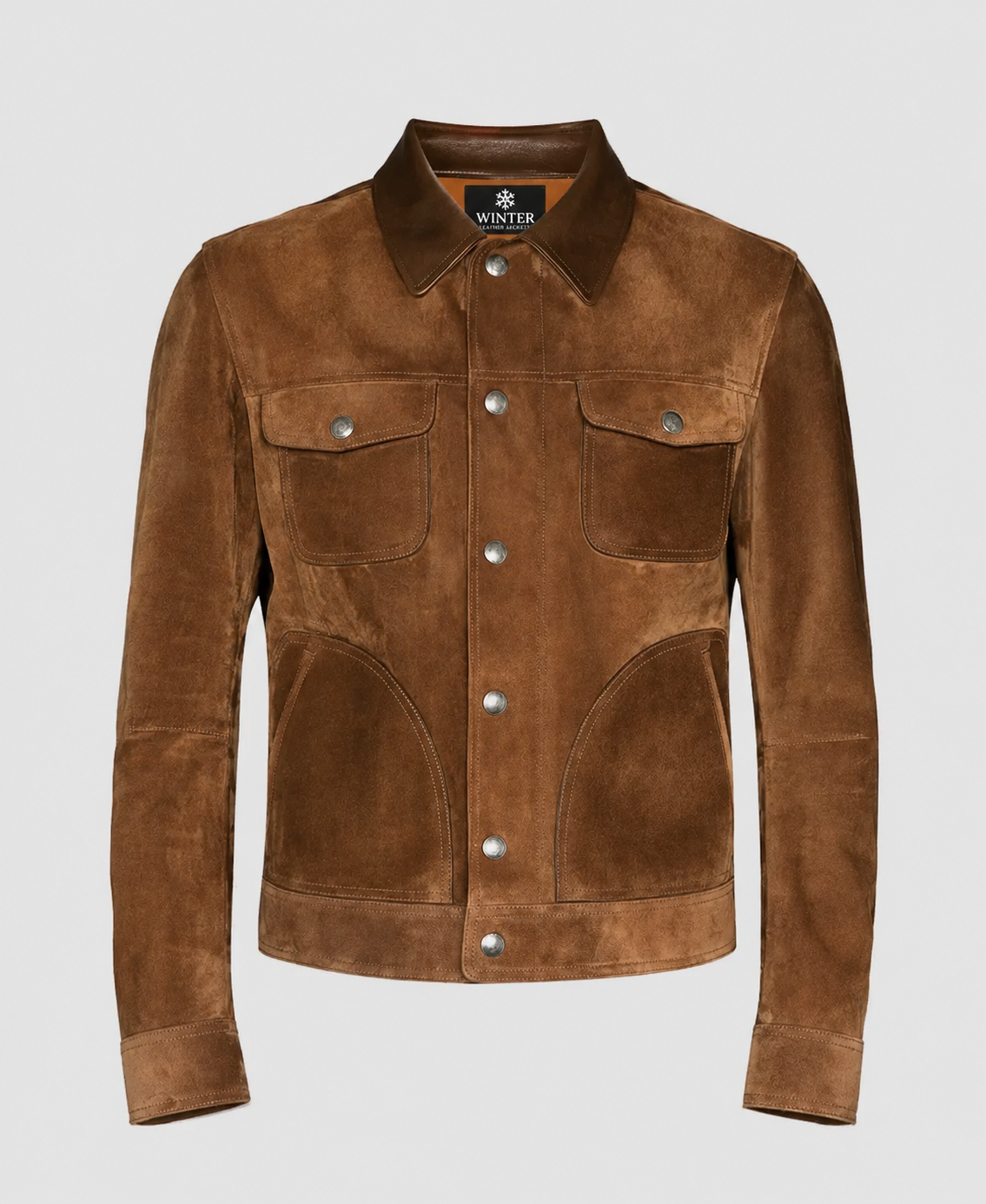 Men's Suede Brown Leather Jacket