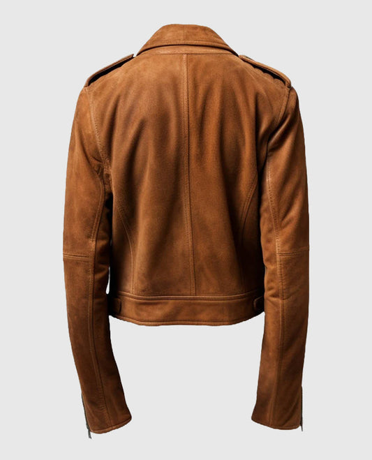 Men's Suede Camel Brown Leather Jacket