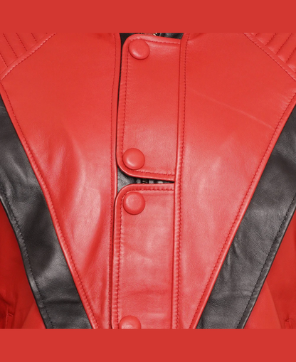 Michael Jackson Thriller Red Leather Jacket