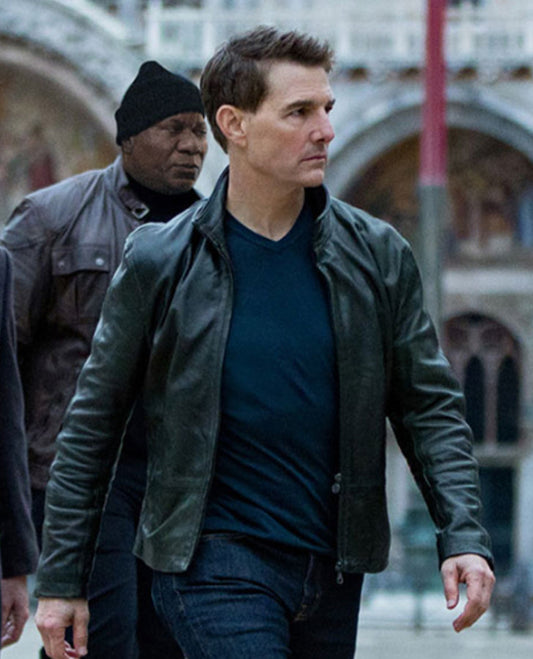 Mission Impossible 7 Ethan Black Leather Jacket