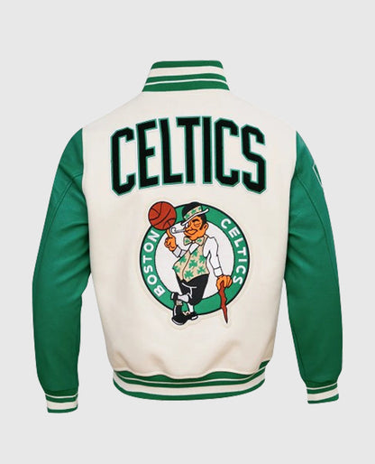 NBA Boston Celtics Men's Rib Wool Varsity Jacket
