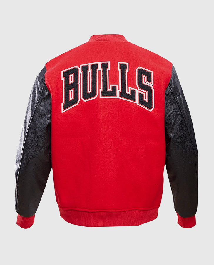 NBA Chicago Bulls Red Varsity Jacket

