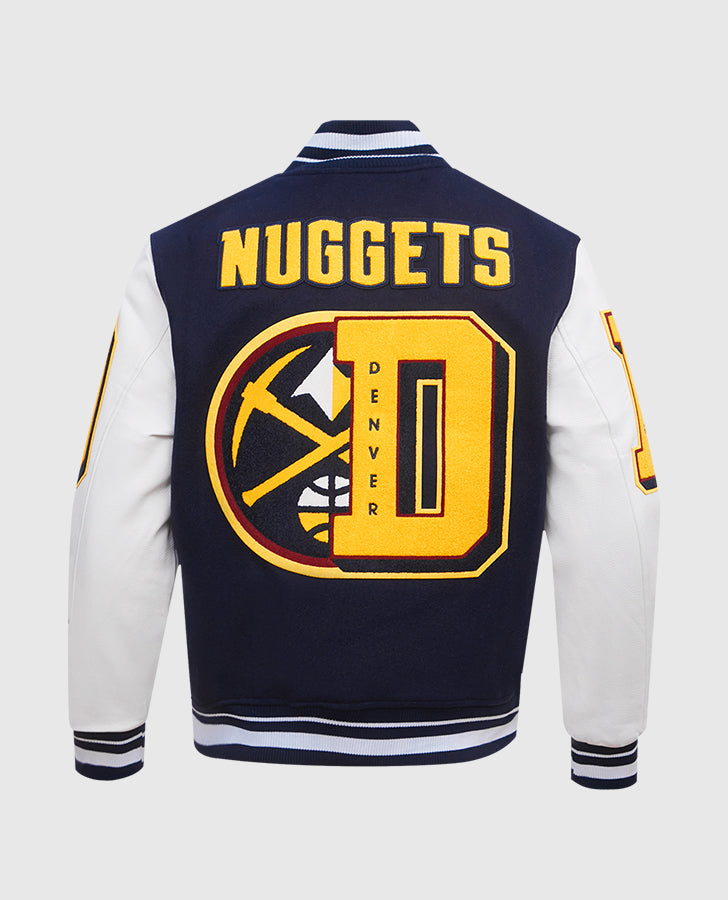 NBA Denver Nuggets Rib Wool Varsity Jacket