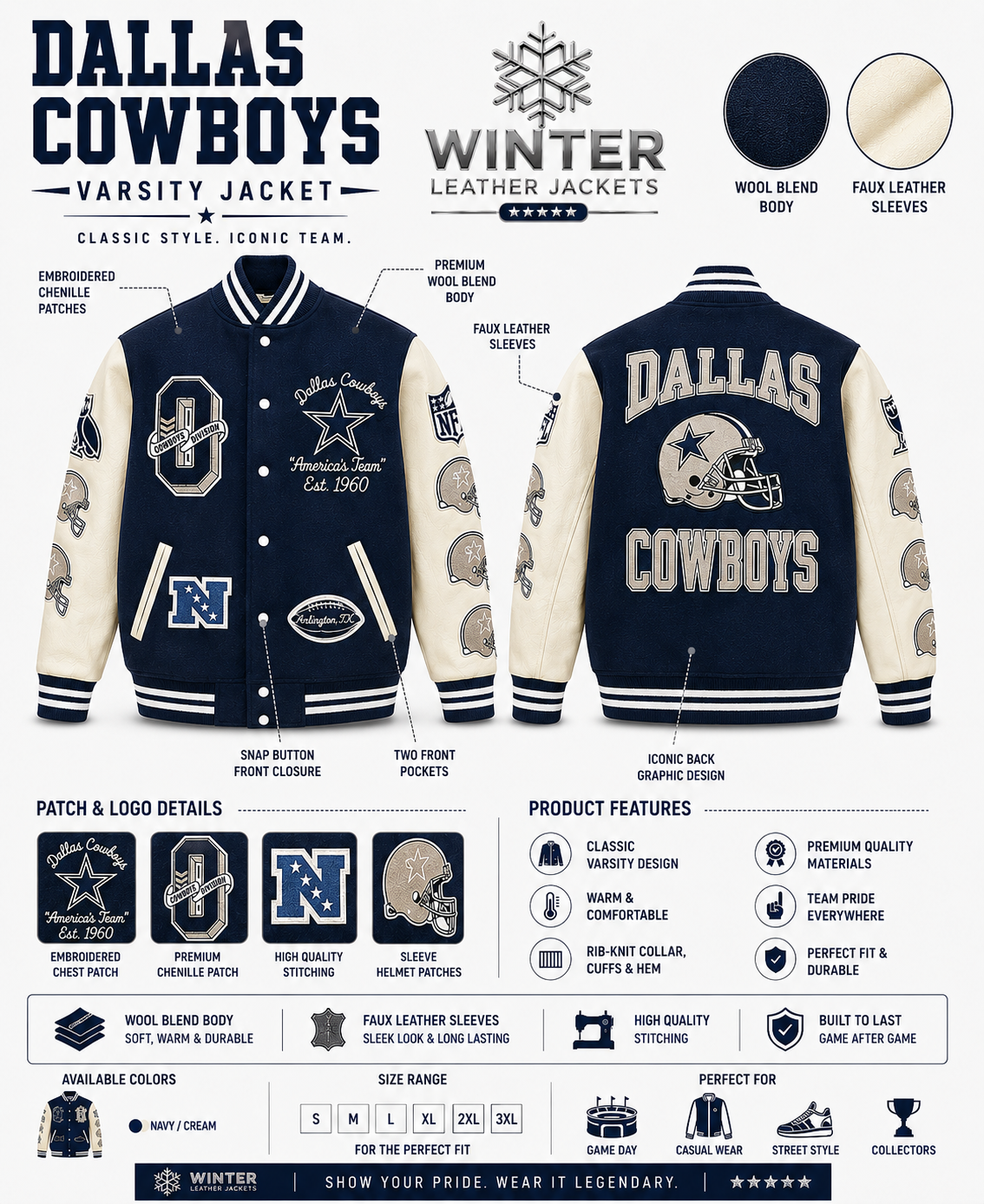 NFL Dallas Cowboys Varsity Jacket