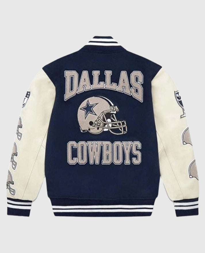 NFL Dallas Cowboys Blue White Varsity Jacket