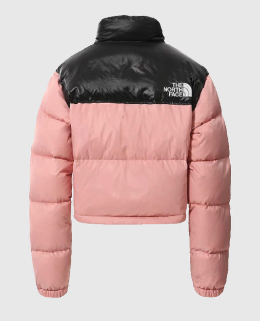 North Face Pink Black Puffer Jacket
