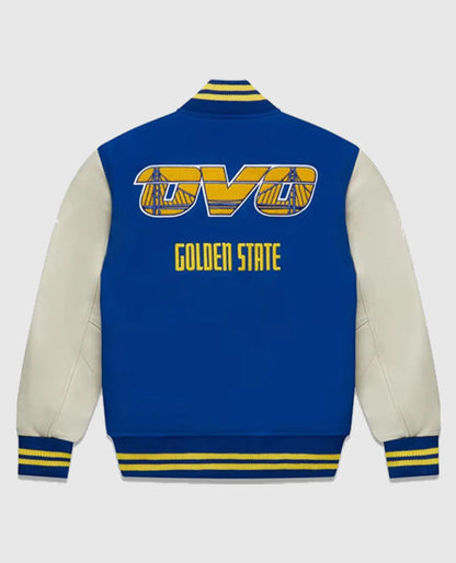 OVO Golden State Warriors Blue Varsity Jacket