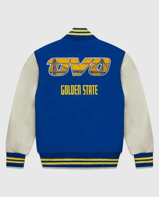 OVO Golden State Warriors Blue Varsity Jacket