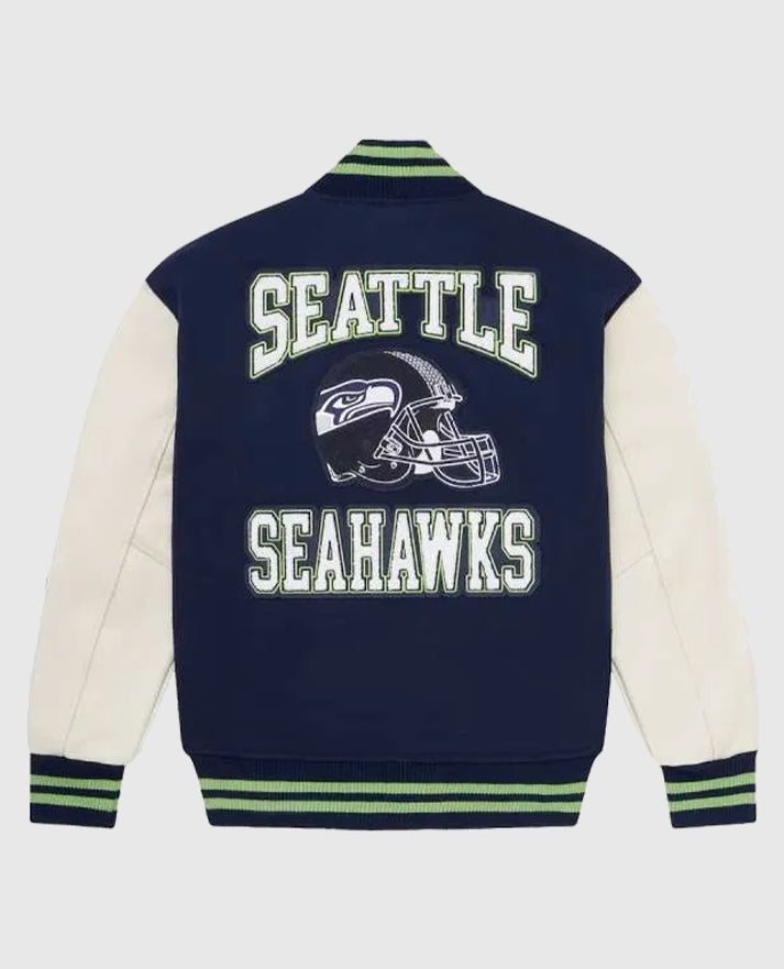 OVO Seattle Seahawks blue Varsity Jacket