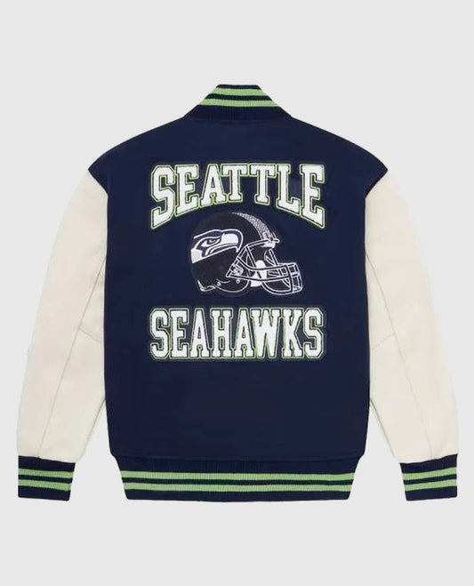 OVO Seattle Seahawks blue Varsity Jacket