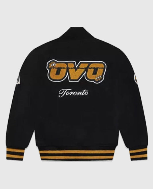 OVO Toronto Raptors Black Varsity Jacket