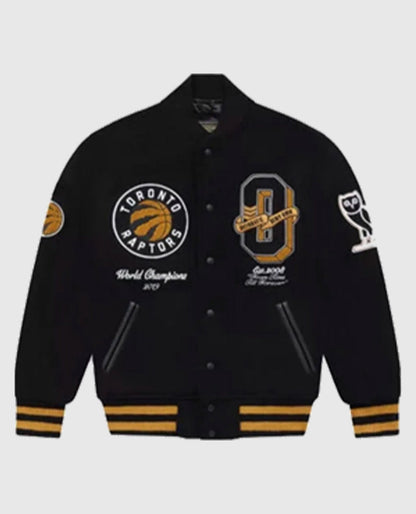 OVO Toronto Raptors Varsity Black Wool Jacket