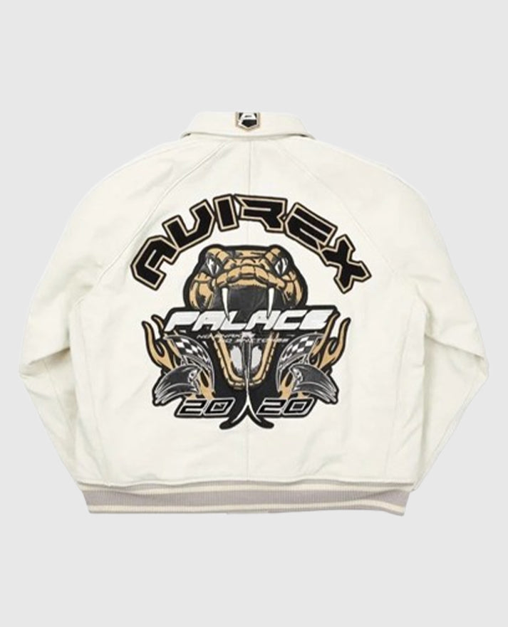 Palace Avirex No Snakes White  Jacket