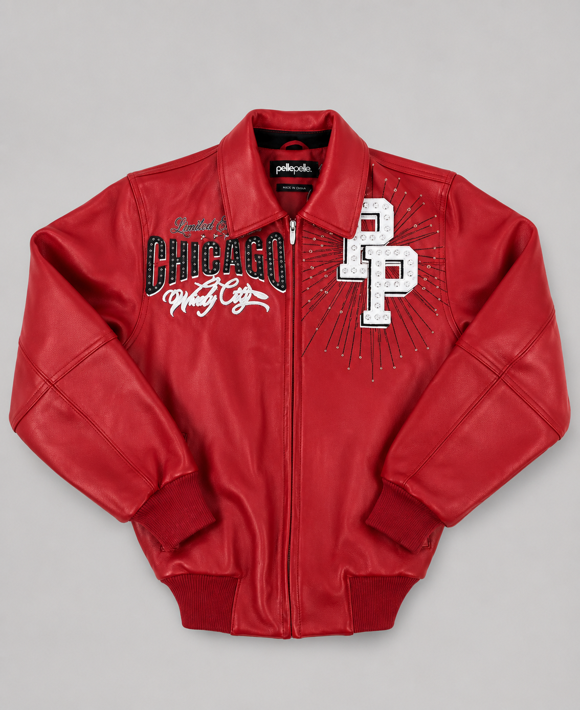 Pelle Pelle X Tb Windy City Red Leather Jacket