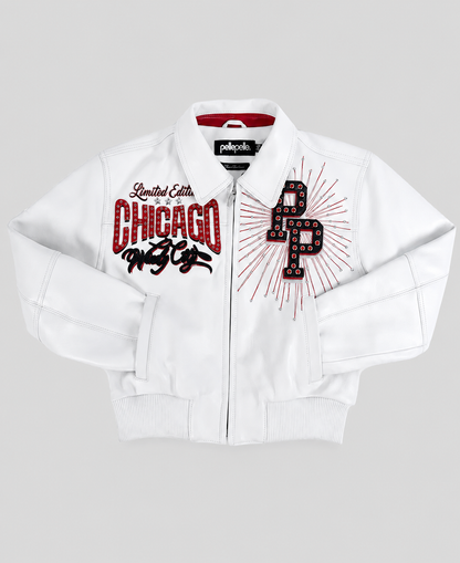 Pelle Pelle X Tb Windy City White Leather Jacket
