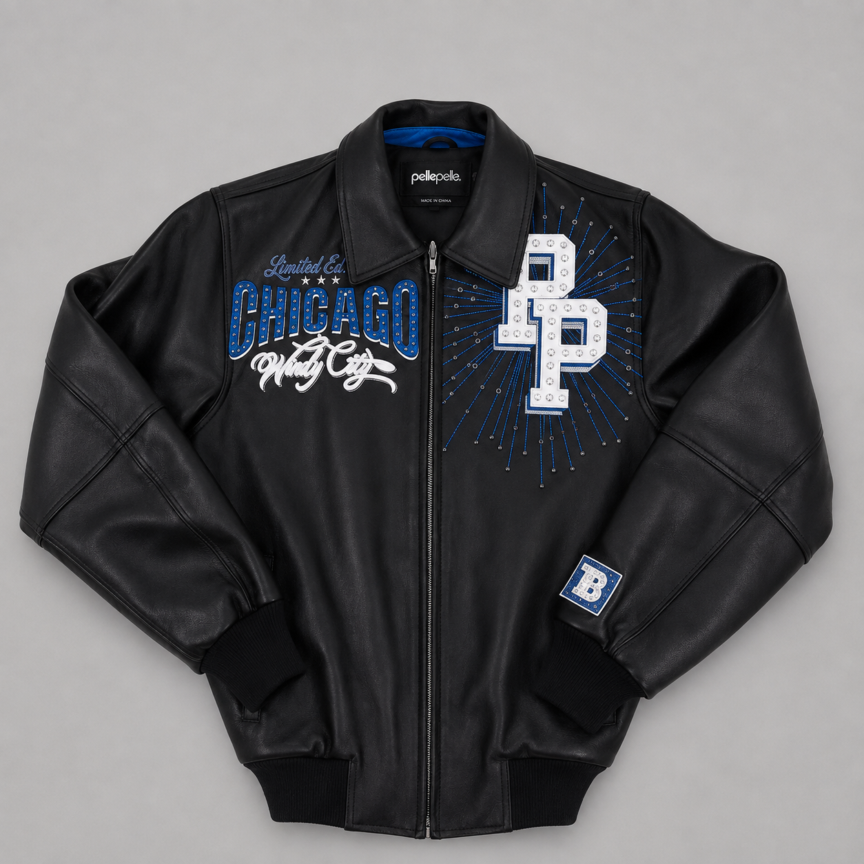 Pelle Pelle X Tb Windy City Black Leather Jacket