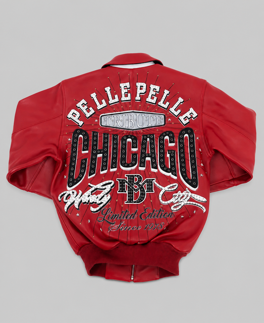 Pelle Pelle X Tb Windy City Red 
Leather Jacket