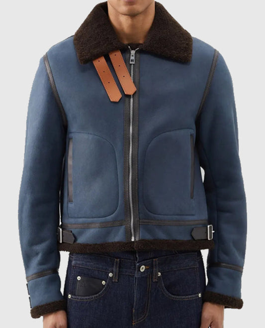 Power Book II Ghost Michael Rainey Jr Blue Aviator Jacket