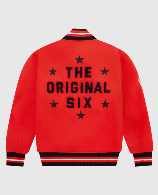 Red jacket with 'The Original Six' text and star graphics