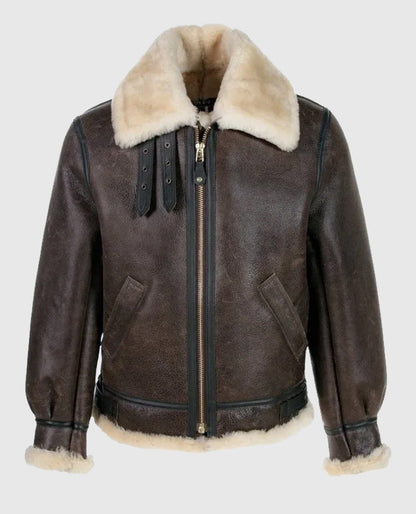 Resident Evil 4 Remake Leo Kennedy Shearling Bomber Jacket
