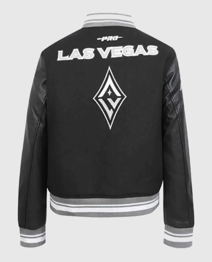 Retro Las Vegas Aces Classics Rib Varsity Black Jacket