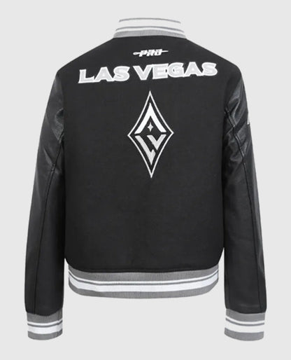 Retro Las Vegas Aces Classics Rib Varsity Black Jacket
