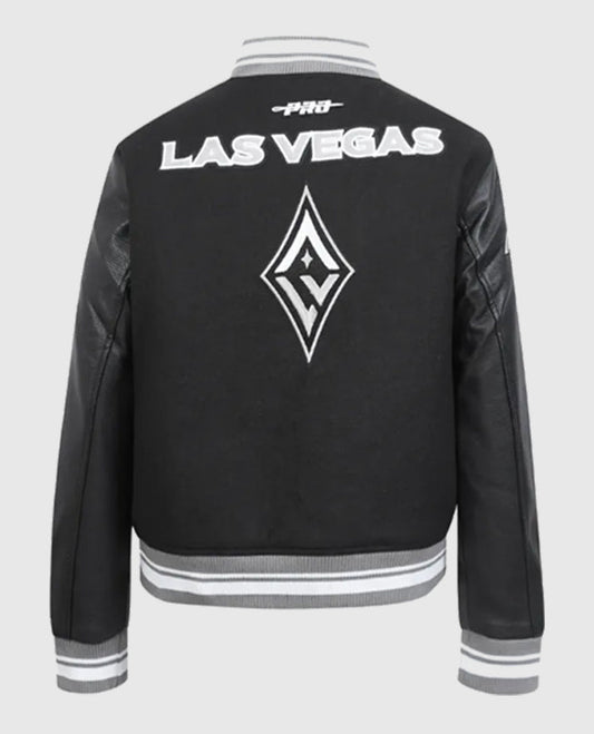 Retro Las Vegas Aces Classics Rib Varsity Black Jacket