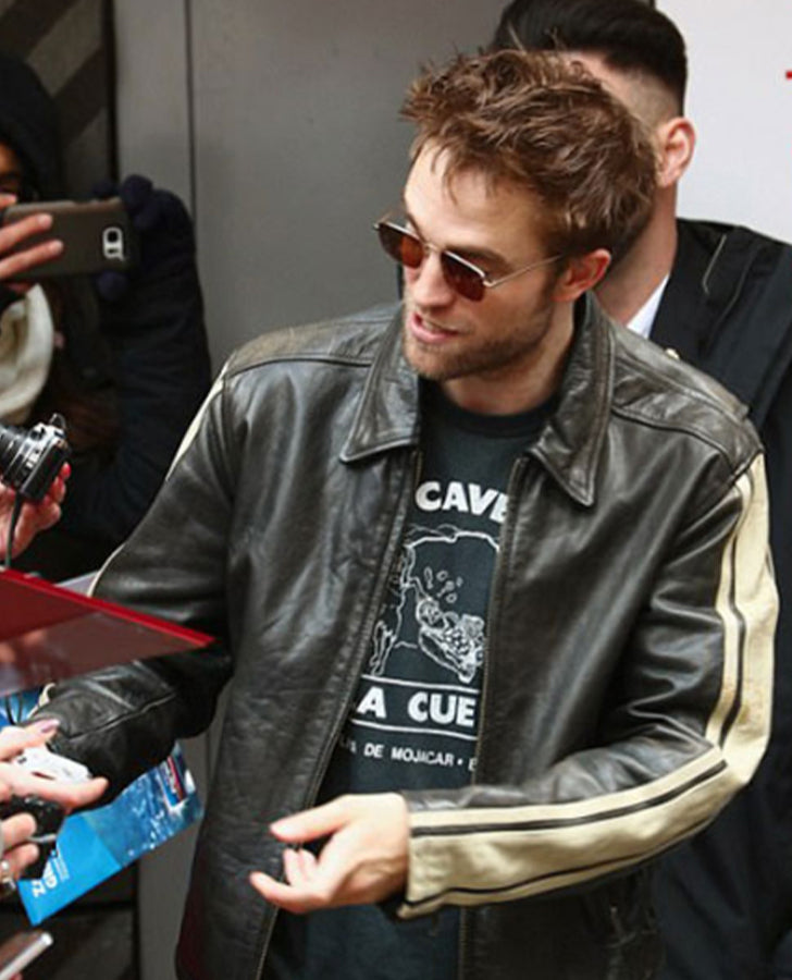 Robert Pattinson Vintage Leather Jacket
