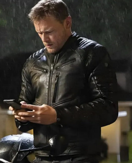 Sam Heughan The Couple Next Door 2023 Leather Jacket