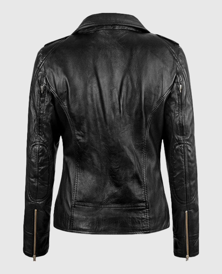 Sarah Connor Terminator Genisys Black Leather Jacket