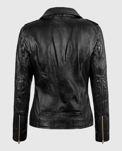 Sarah Connor Terminator Genisys Black Leather Jacket