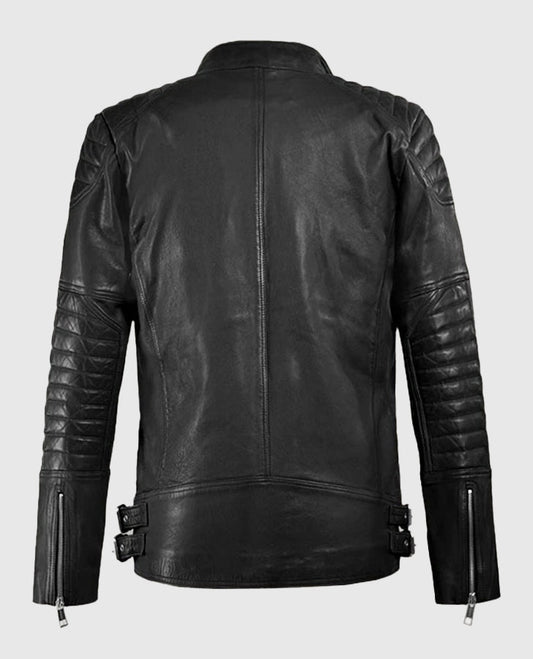 Shotgun Moto Black Leather Jacket