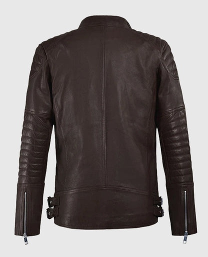 Shotgun Moto Brown Leather Jacket