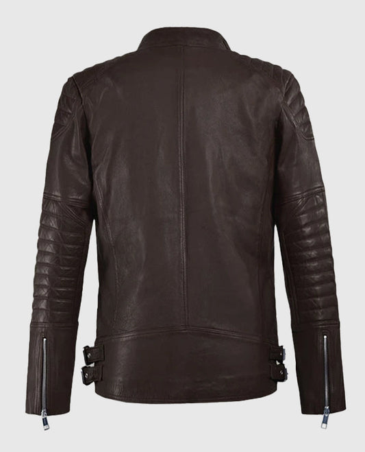 Shotgun Moto Brown Leather Jacket