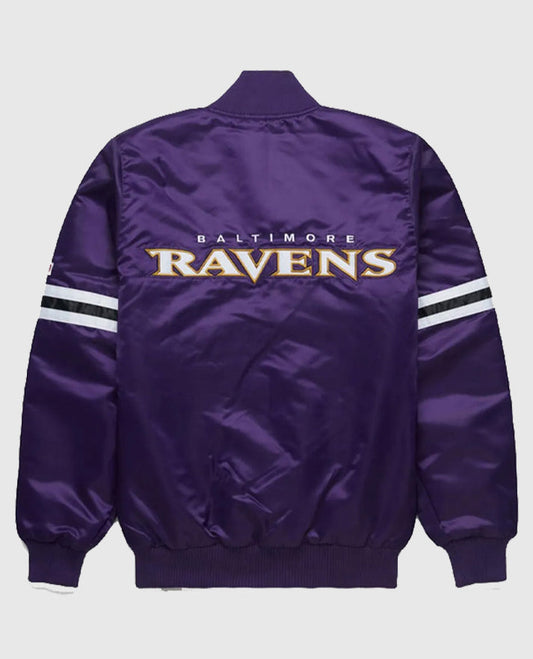 Starter Baltimore Ravens Purple Bomber Jacket