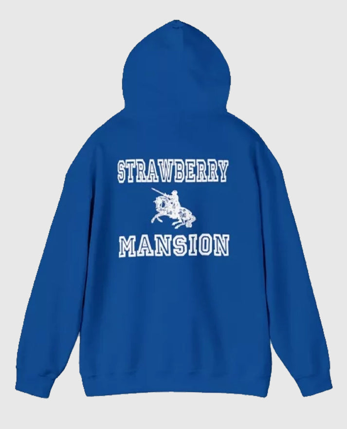 Strawberry Mansion Blue Pullover Hoodie