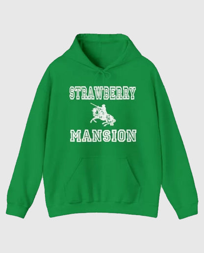 Strawberry Mansion Green Pullover Hoodie