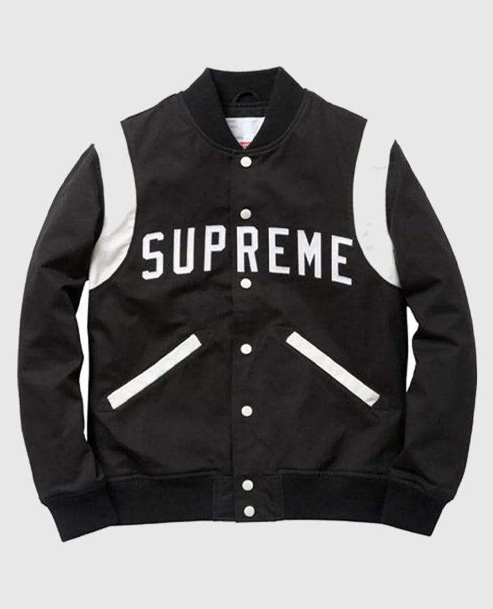 Supreme Black Varsity Wool Jacket