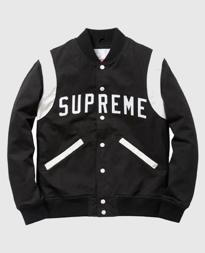 Supreme Black Varsity Wool Jacket