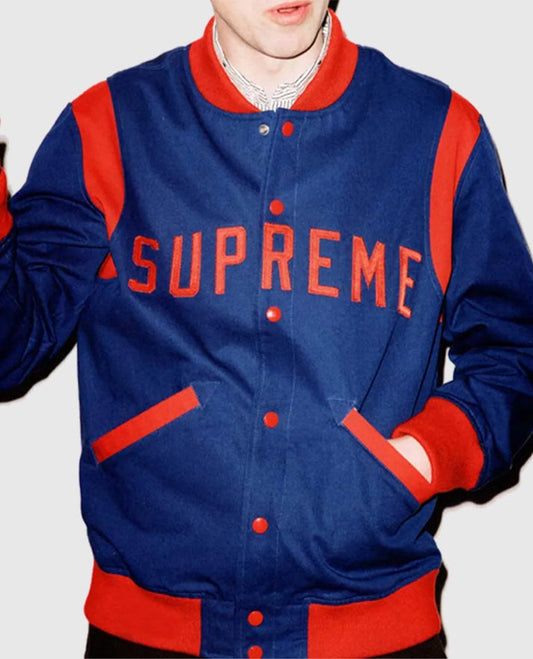 Supreme Blue Varsity Wool Jacket