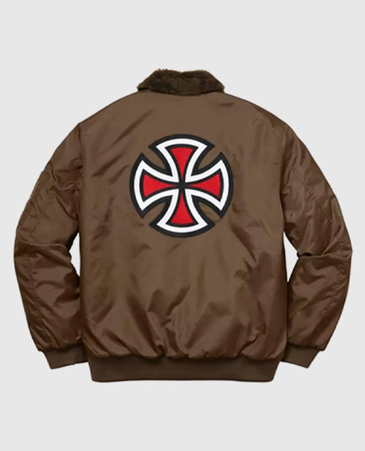 Supreme Fur Collar Bomber Brown Jacket