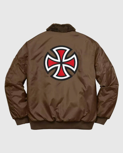 Supreme Fur Collar Bomber Brown Jacket