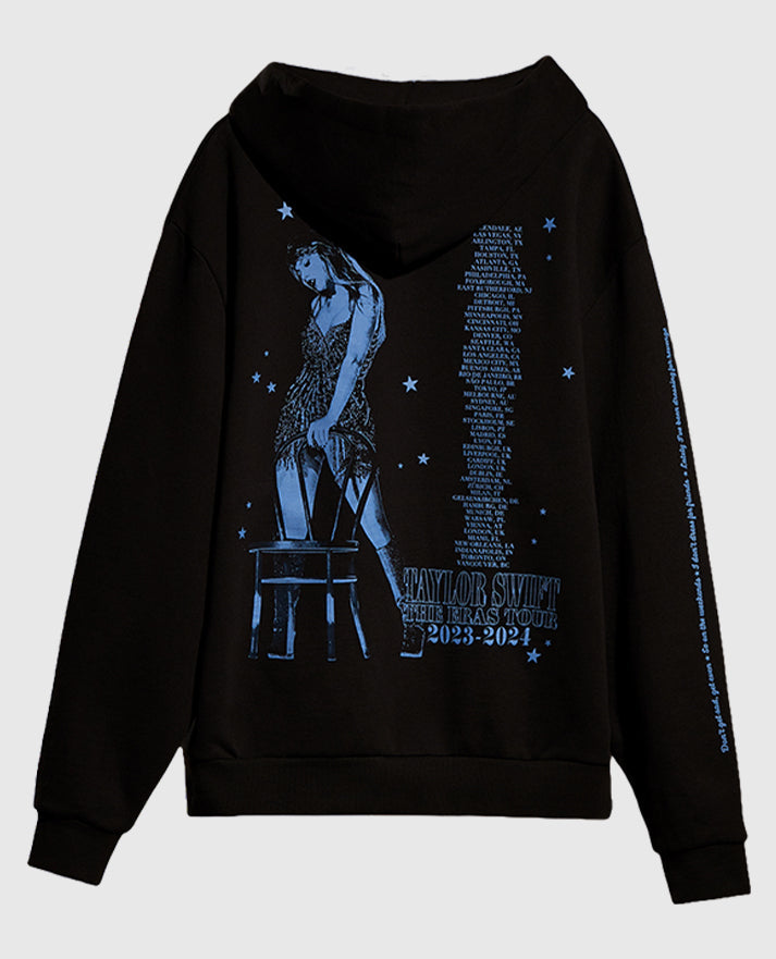 Taylor Swift The Eras Tour Vigilante Live Photo Black Hoodie