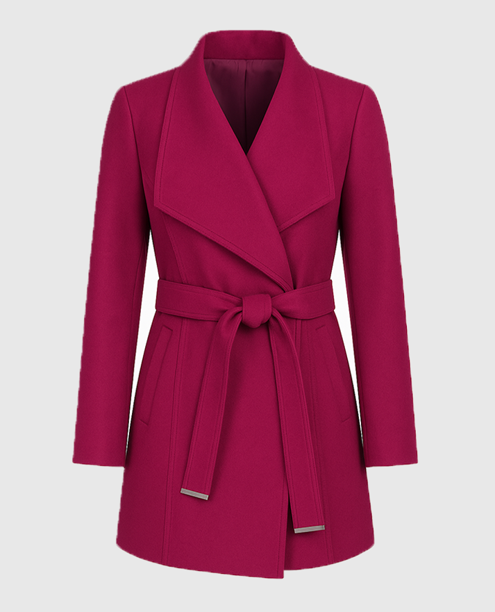 The Christmas Quest 2024 Lacey Chabert Wool Dark Pink Coat